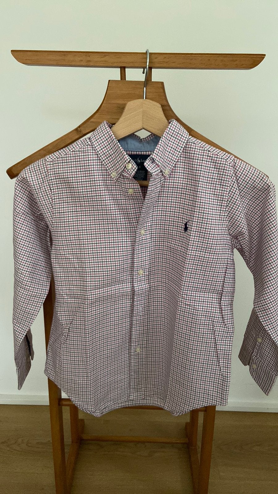 Chemise carreaux garçon Ralph Lauren 6 ans, Kinderen en Baby's, Kinderkleding | Maat 116, Ophalen, Zo goed als nieuw, Jongen
