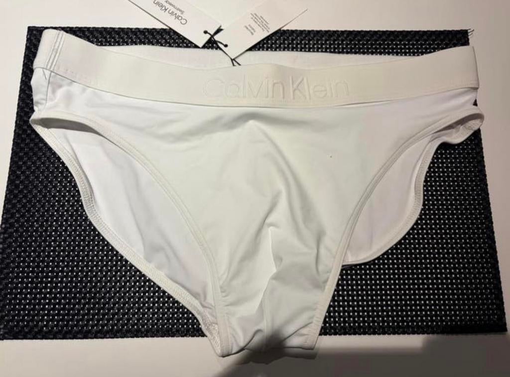 Slip de bain Calvin Klein Nouveau, Envoi, Taille 52/54 (L), Blanc, Slip de bain