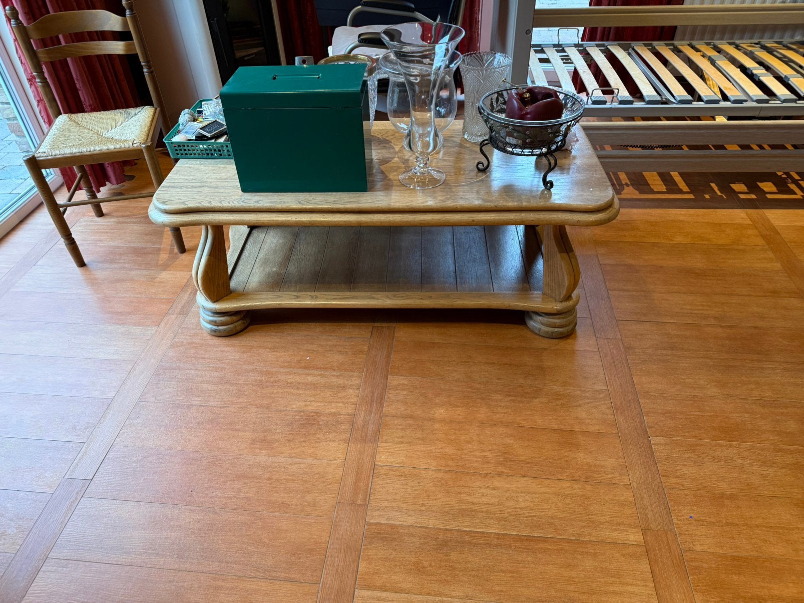 Table salon en chene, Maison & Meubles, Enlèvement, Comme neuf, Chêne