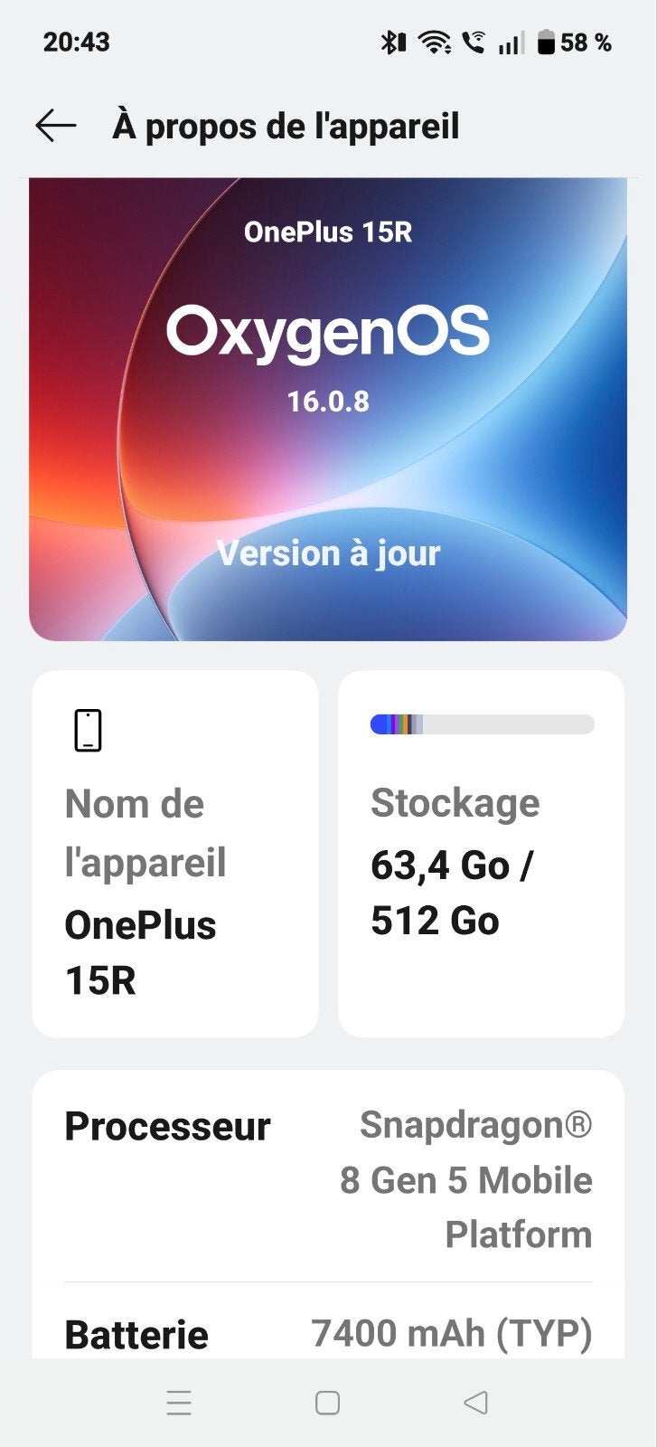 Échange Oneplus 15r plus montre oneplus watch2r