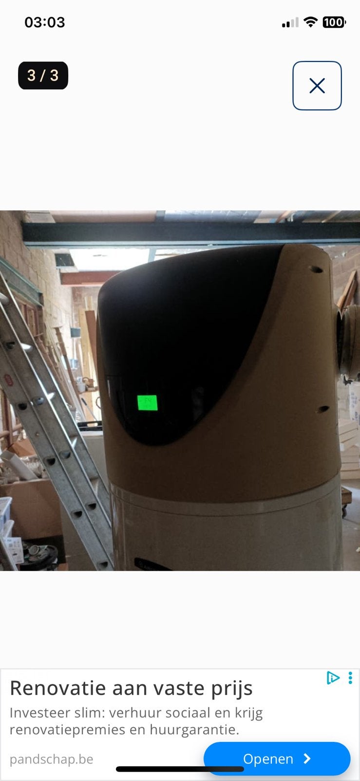 Warmtepompboiler, Dieren en Toebehoren, Ophalen of Verzenden, Zo goed als nieuw
