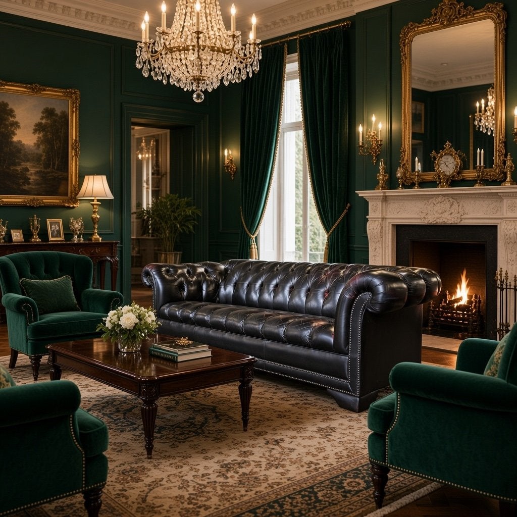 Canapé vintage en cuir Chesterfield, Antiquités & Art, Enlèvement ou Envoi
