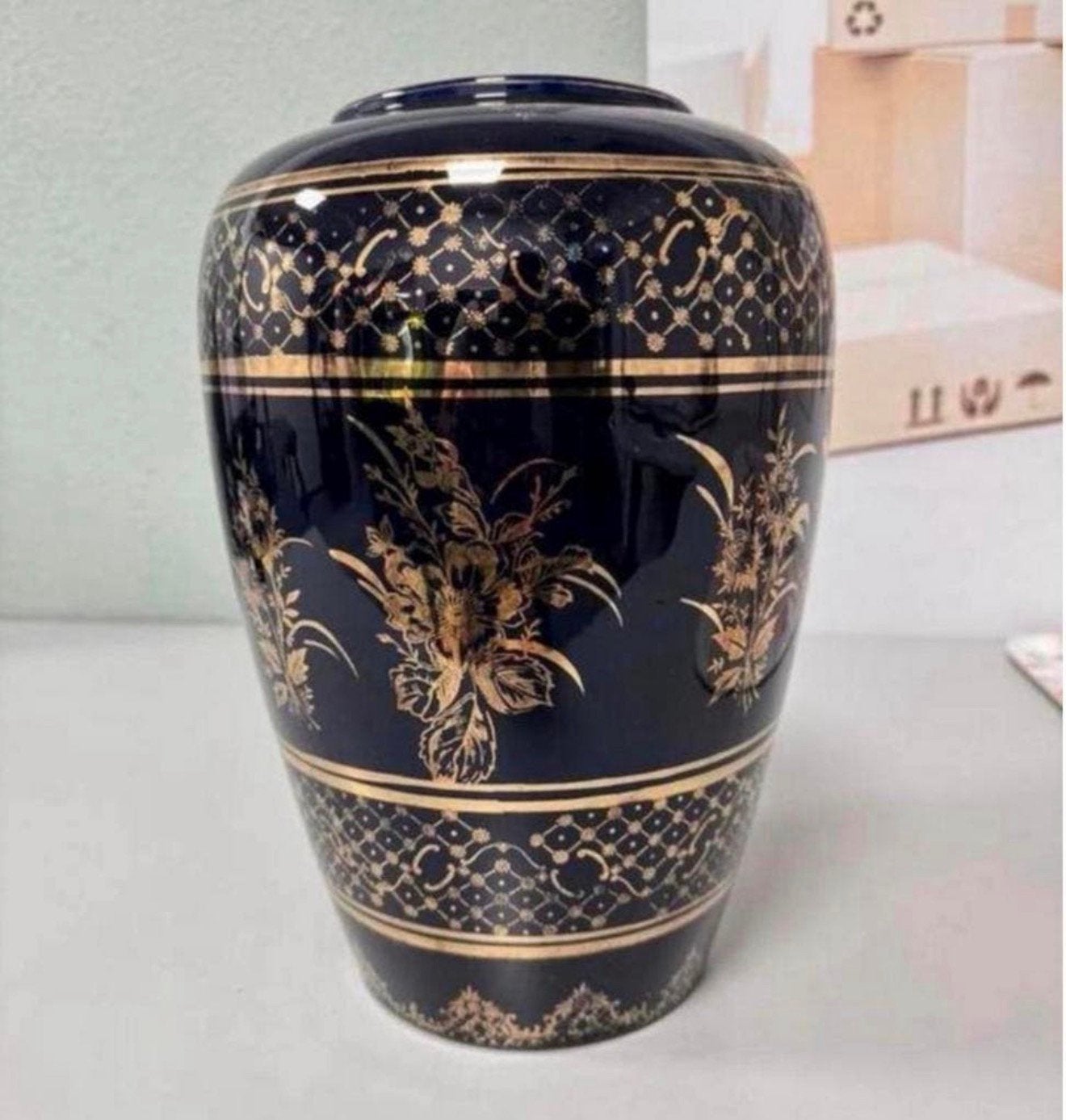 Vase antique en porcelaine KPM Cobalt cobalt, Antiquités & Art, Antiquités | Vases, Enlèvement ou Envoi