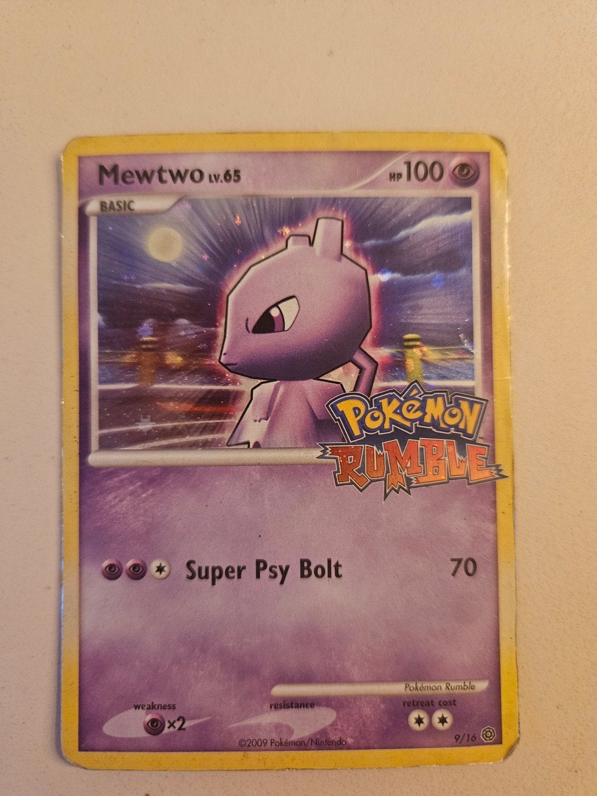 Mewtwo pokémon kaart, Ophalen, Gebruikt, Losse kaart