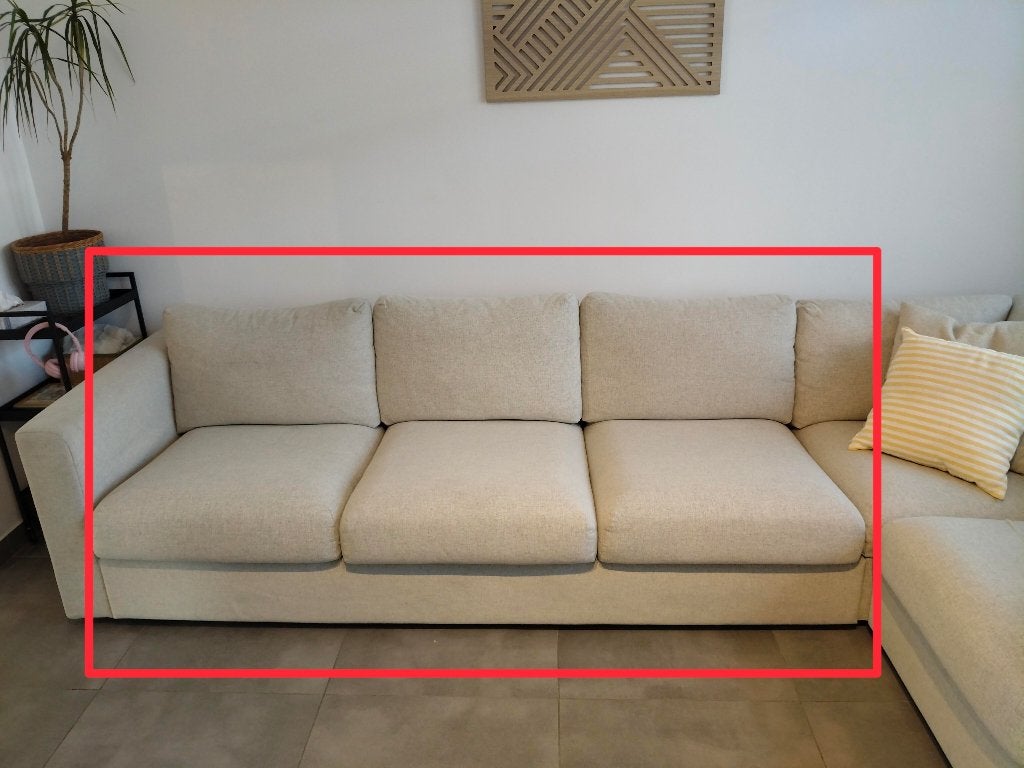 Vimle zetel driezit zonder zijkanten van ikea, Huis en Inrichting, Ophalen, Driepersoons, 75 tot 100 cm, Zo goed als nieuw