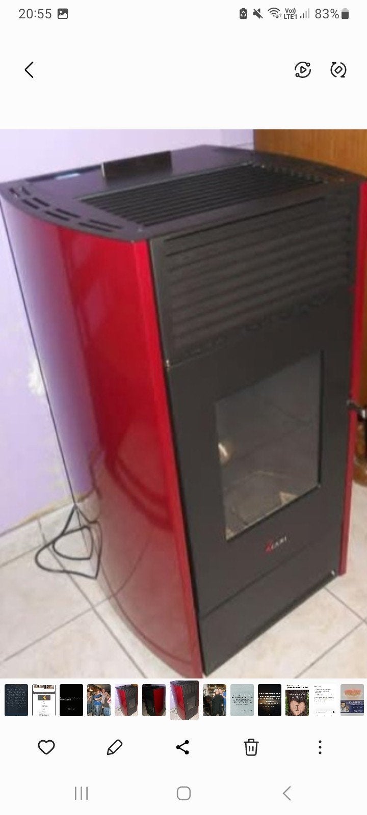 Poêle à pellets, Enlèvement, Utilisé, Moins de 200 watts, Poêle