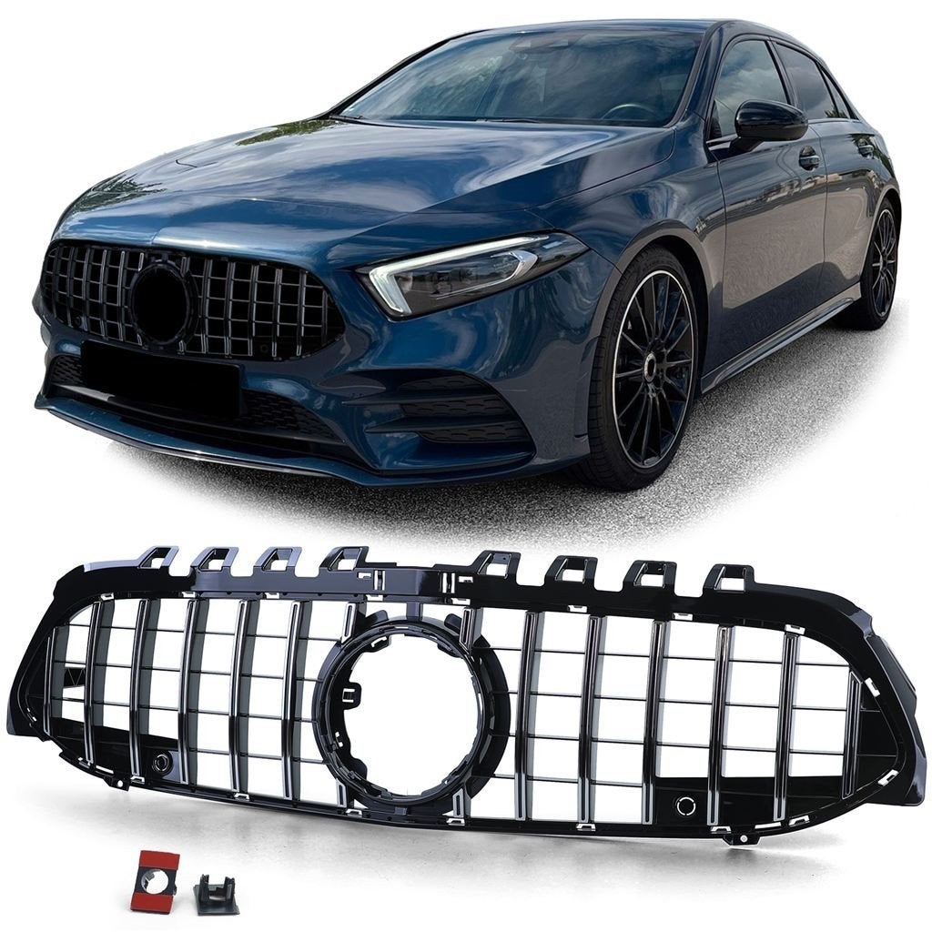 Grill Zwart Chrome Voor Mercedes A Klasse W177 Zonder Camera, Verzenden