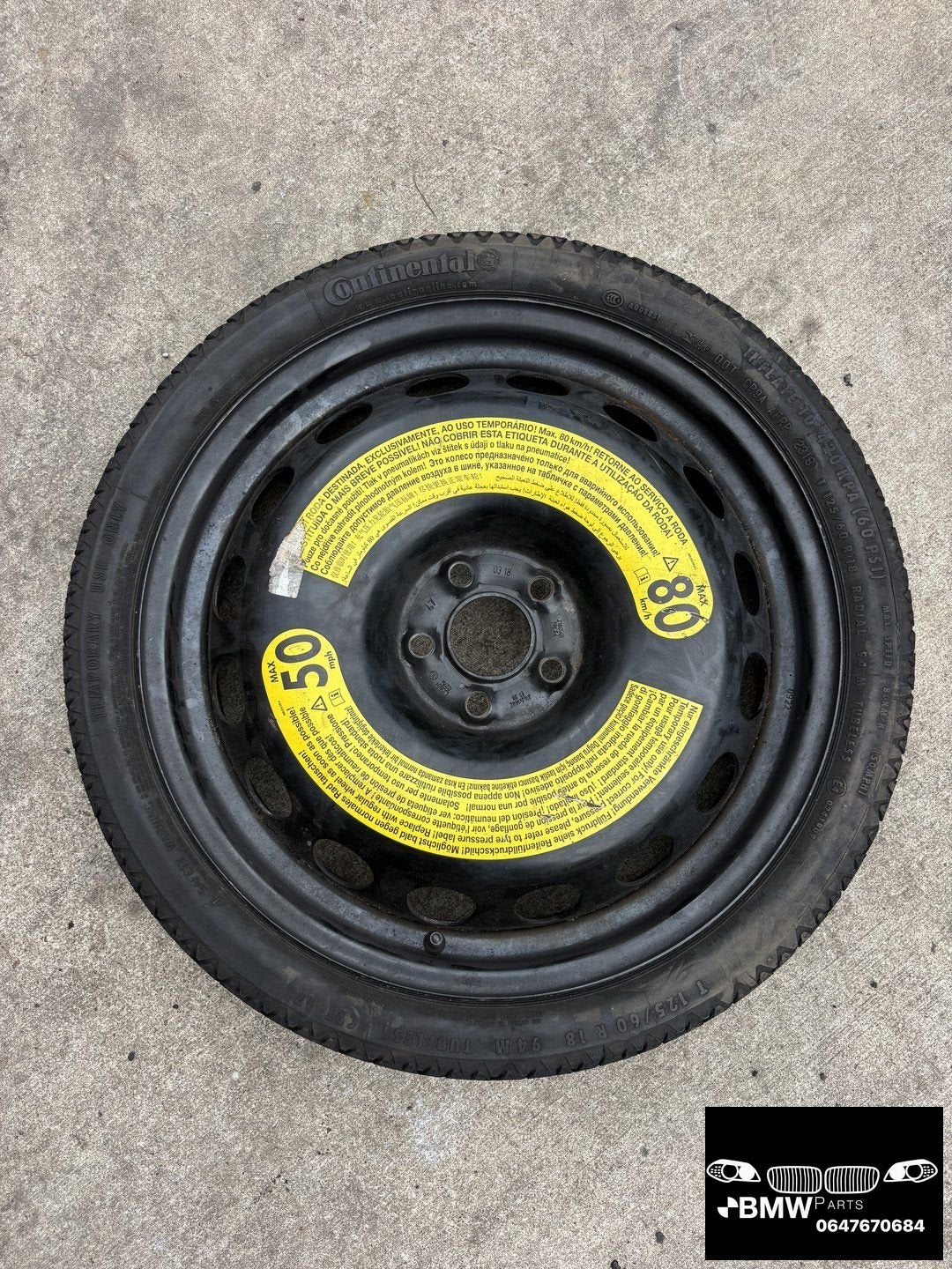 Thuiskomer reservewiel 18” VW Polo GTI 6R 6C, Auto-onderdelen, Banden en Velgen, Gebruikt, -, -, Banden en Velgen