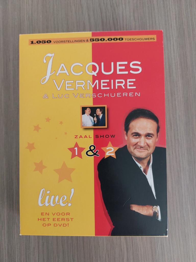 Boxset Jacques Vermeire zaalshow 1-2, Ophalen of Verzenden, Zo goed als nieuw, Stand-up of Theatershow
