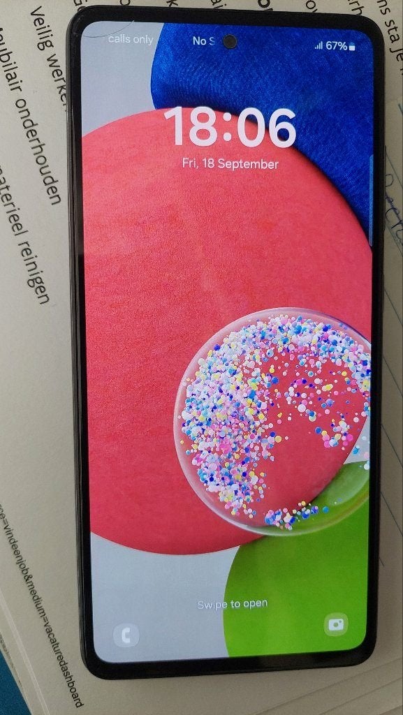 samsung A52S 5G 128 MB met nieuw hoesje, Gebruikt, Zwart, Ophalen of Verzenden, Zonder simlock