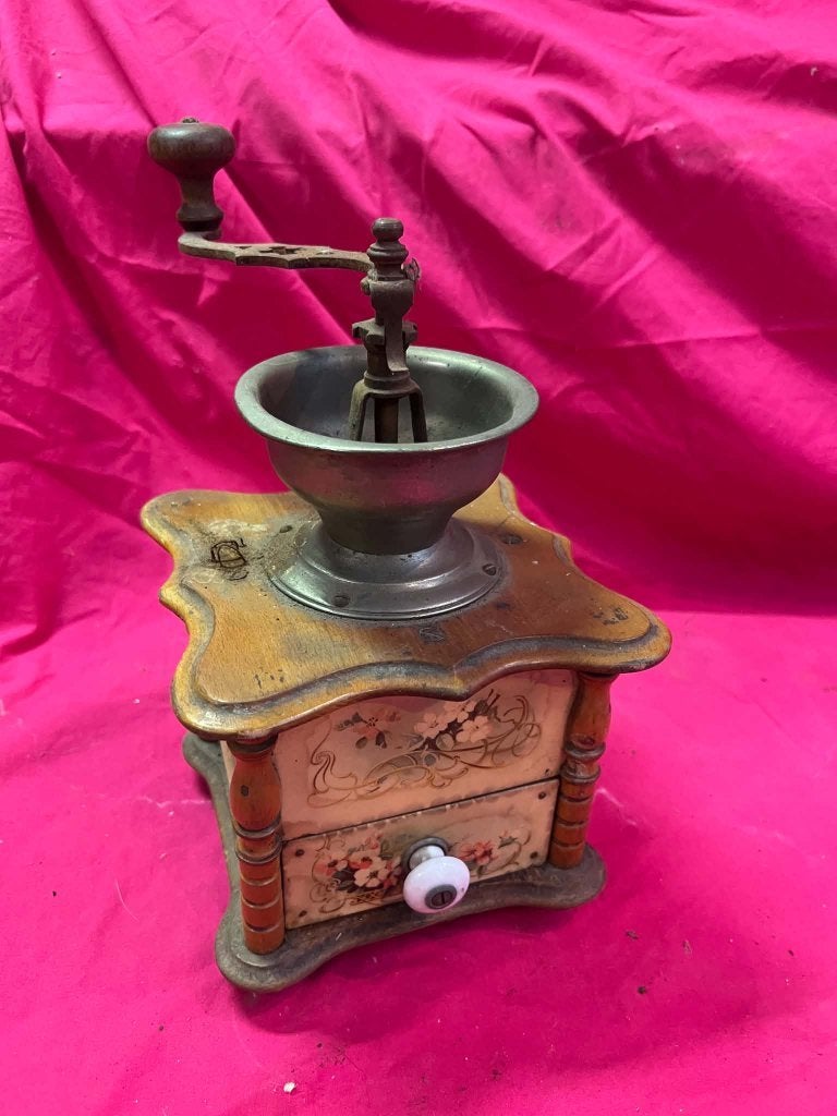 Houten vintage koffiemolen., Ophalen of Verzenden
