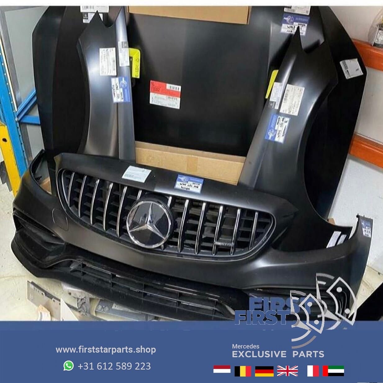 W205 S205 FACELIFT C63 S AMG VOORKOP ORIGINEEL Mercedes C 63, Gebruikt, -, Voor, Ophalen of Verzenden