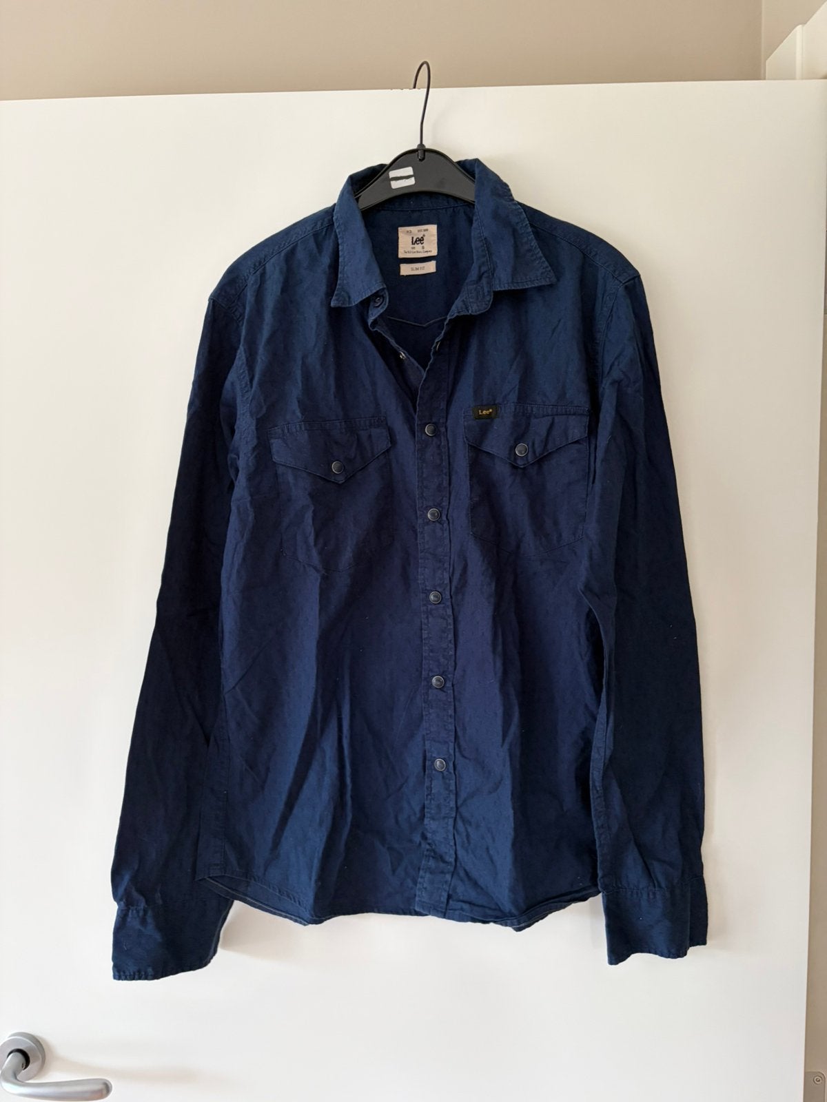 Hemd Lee maat S, Ophalen of Verzenden, Zo goed als nieuw, Blauw, Halswijdte 38 (S) of kleiner
