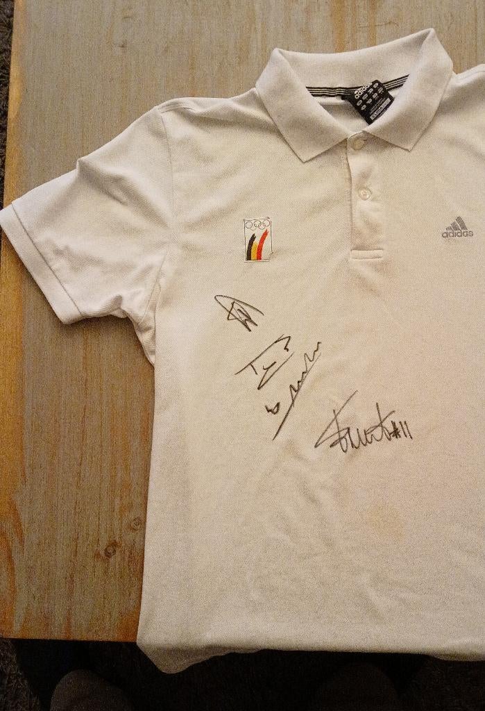 Polo gesigneerd: Wout van Aert, Emma Meesseman, v.d. Bossche, Envoi, Signé
