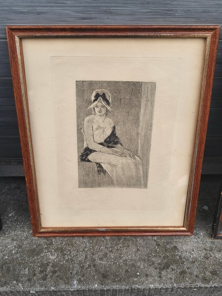 Gravure ma grande tante par felicien rops, Enlèvement ou Envoi, Gravure