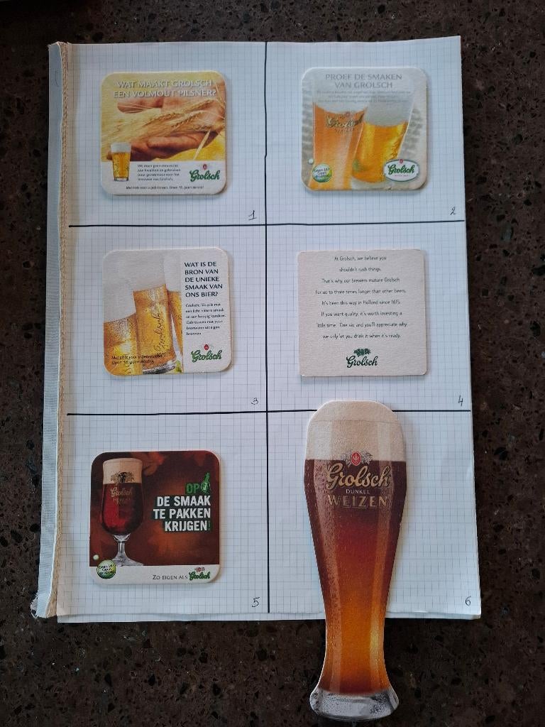 Sous-verres à bière, Collections, Marques de bière, Enlèvement ou Envoi, Comme neuf, Sous-bock, Grolsch