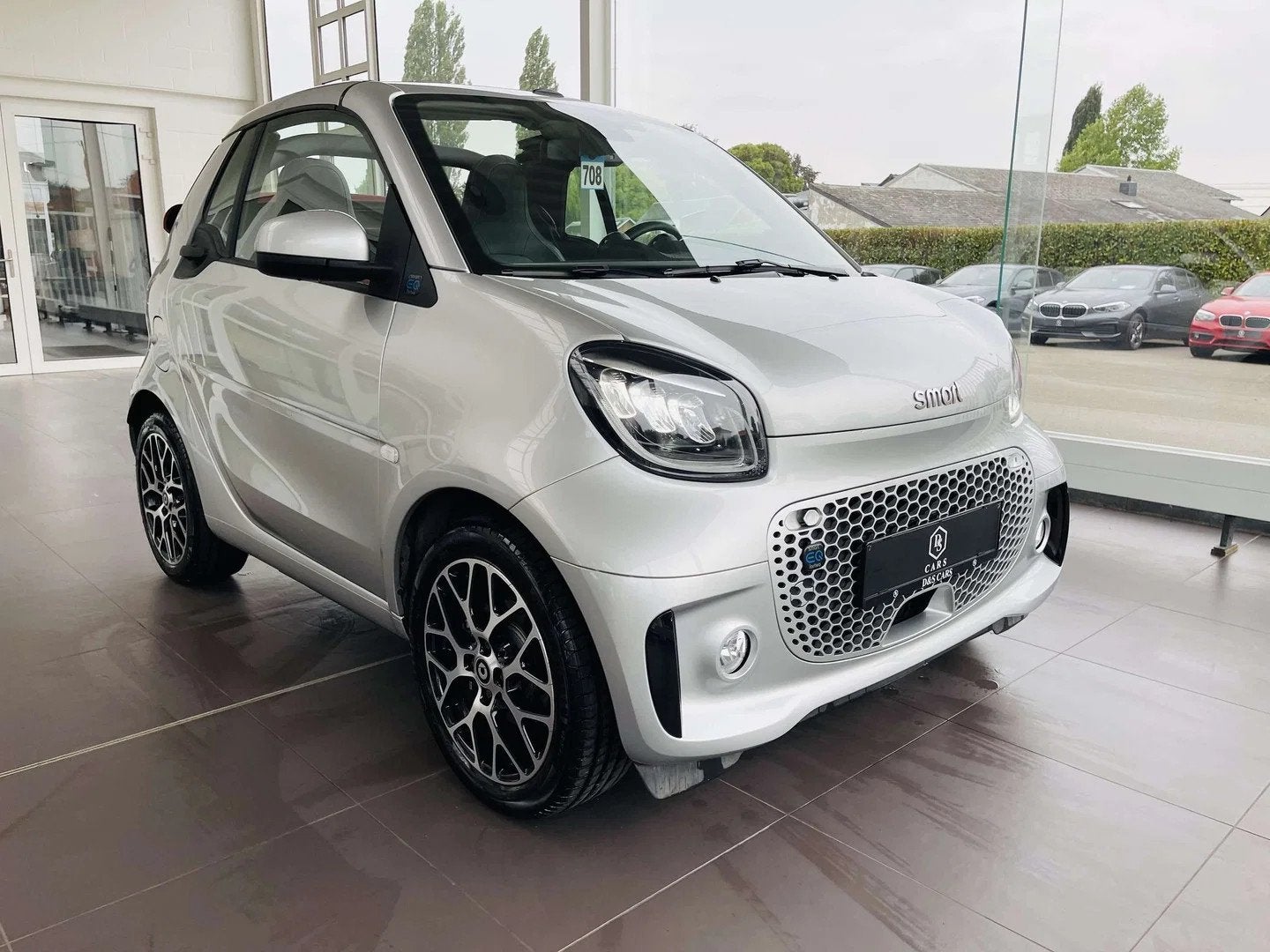 Smart Fortwo Cabrio EQ 17.6 kWh * GARANITE + GPS + CUIR + CA, Auto's, Automaat, Gebruikt, Zwart, Cabriolet