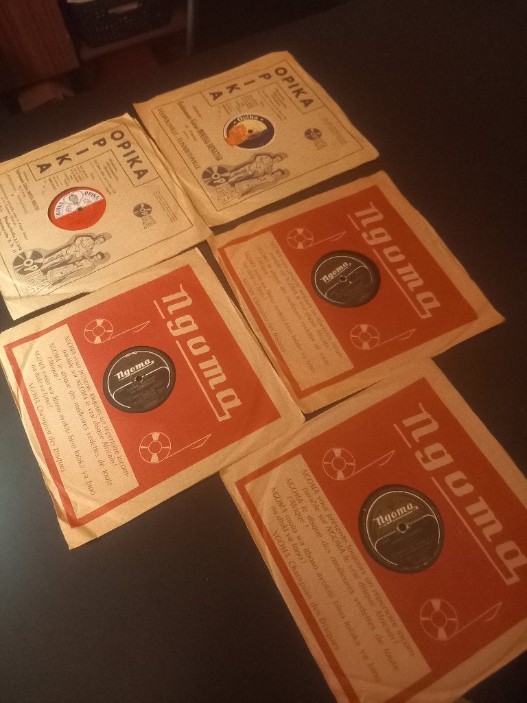 OPIKA NGOMA afro/rumba belgisch congo shellac 78 t  jaren 50, Gebruikt, Overige formaten, Ophalen of Verzenden, Afrikaans