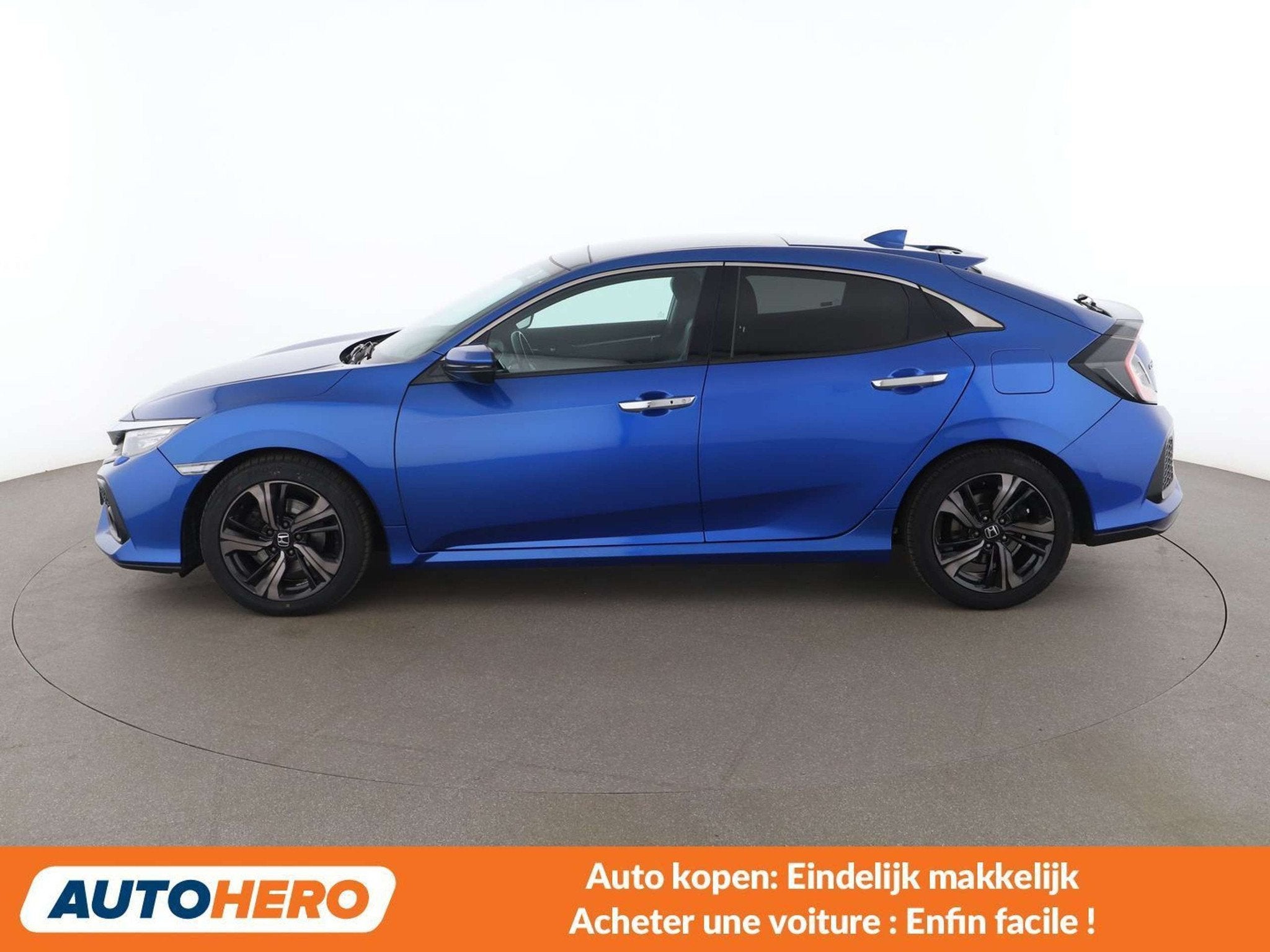 Honda Civic 1.5 VTEC Prestige (bj 2017, automaat), 182 pk, Zwart, Blauw, Leder