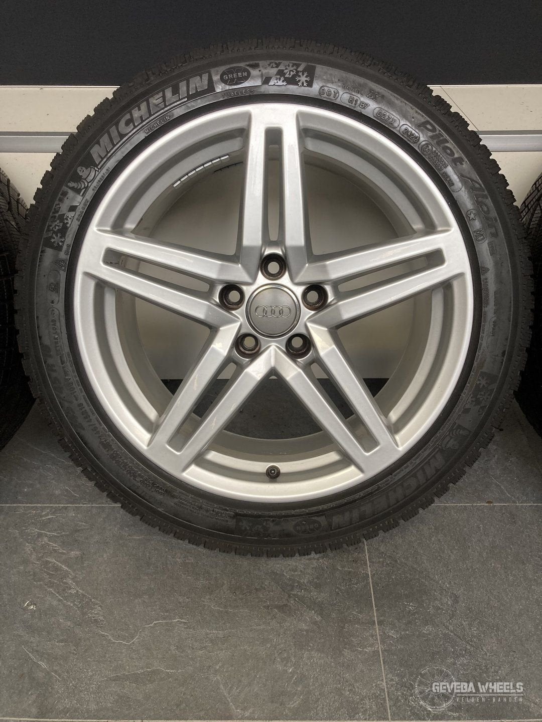 18” originele Audi A6 C7 velgen Michelin winterbanden 5x112, Auto-onderdelen, Banden en Velgen, 18 inch, -, -, Banden en Velgen