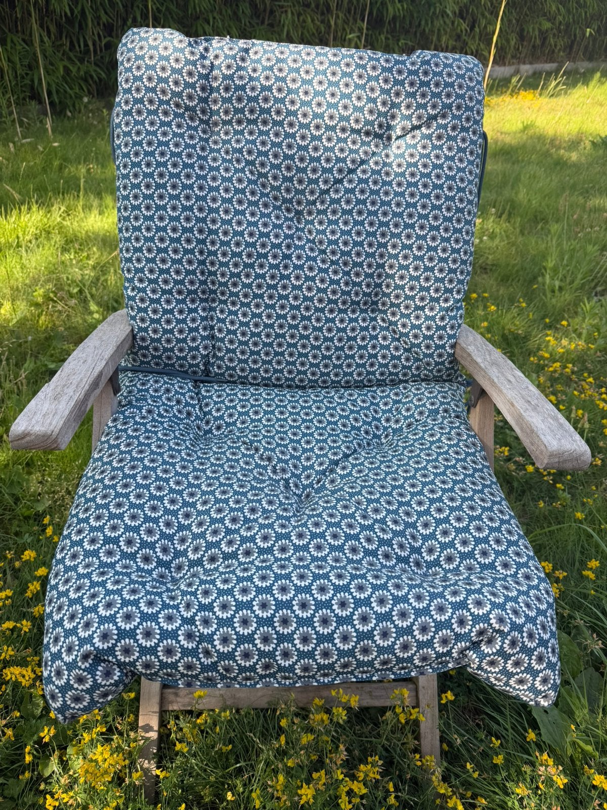 4 kussens voor tuinstoelen, Jardin & Terrasse, Accessoires mobilier de jardin, Enlèvement, Comme neuf