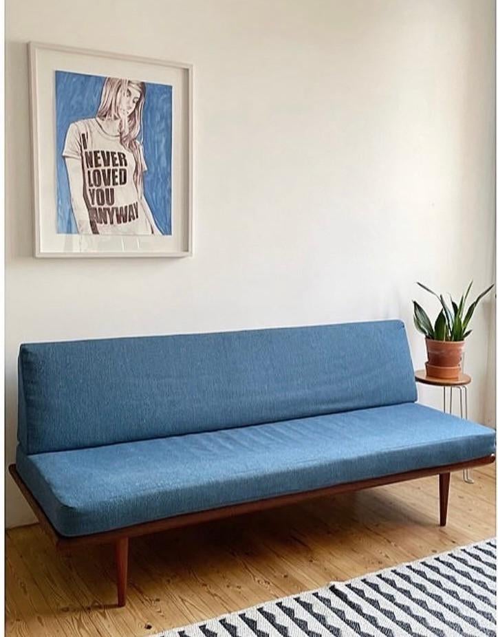 Vintage daybed driezit Peter Hvidt & Orla Mølgaard-Nielsen, Vintage, Enlèvement, Utilisé, Trois personnes