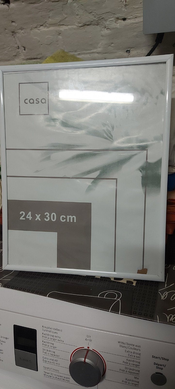 Cadre de chez casa blanc, Maison & Meubles, Enlèvement ou Envoi, Utilisé, Moins de 50 cm, Moins de 50 cm