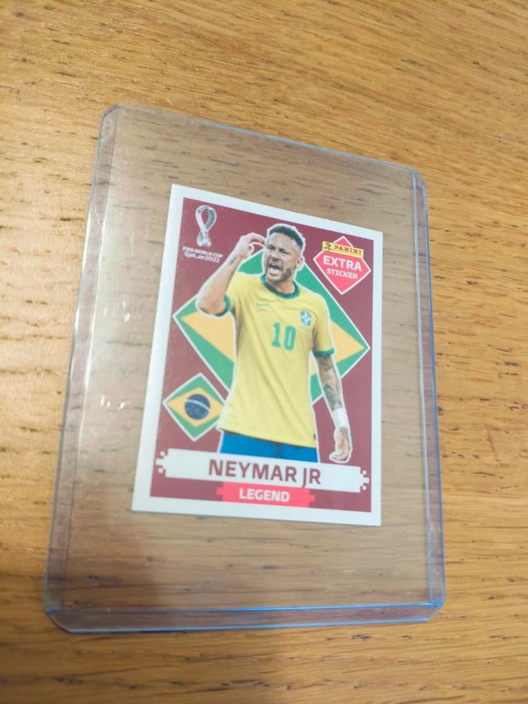 Panini extra sticker WK Qatar Neymar Jr. Brazilië, Enlèvement ou Envoi, Autocollant