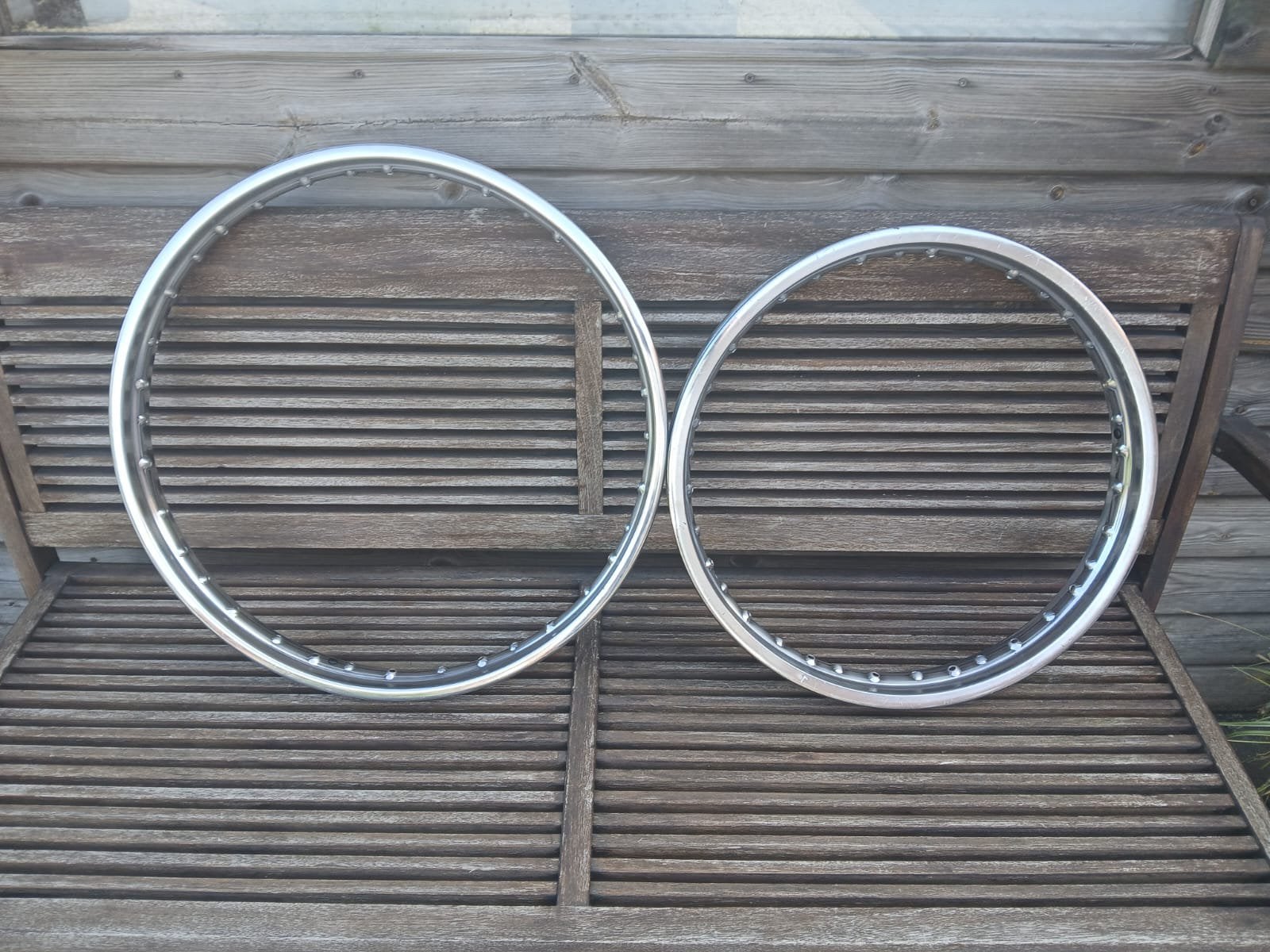 Mooie chrome excel takasago velgen 21/18 inch, Motoren, Ophalen of Verzenden, Gebruikt