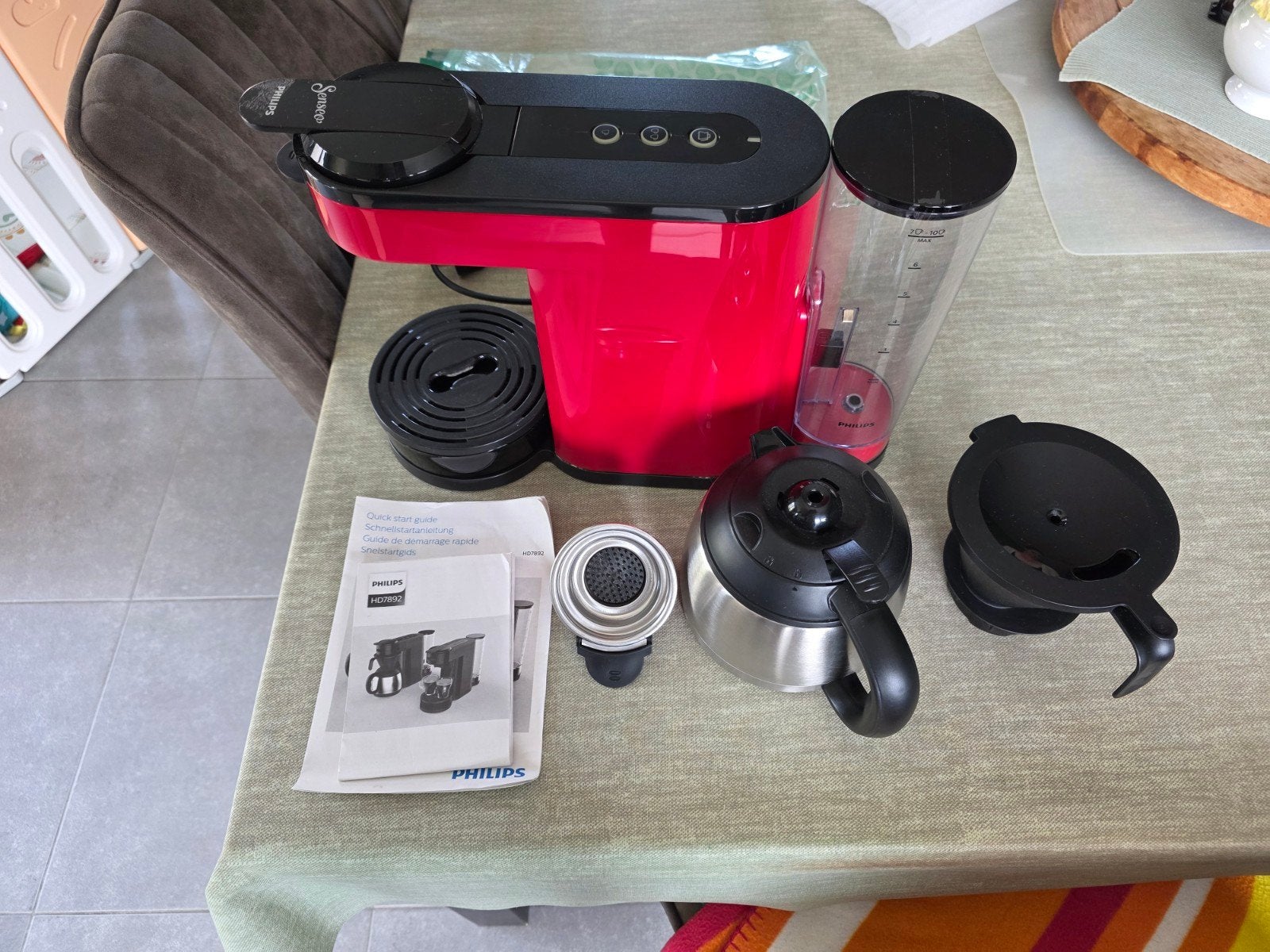 Senseo HD7892, Ophalen, Afneembaar waterreservoir, Gebruikt, Gemalen koffie