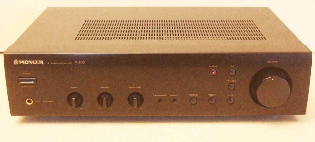 Pioneer A-105 Versterker / 60 Watts / 1996 - 1998 / Japan, Audio, Tv en Foto, Versterkers en Ontvangers, Ophalen of Verzenden