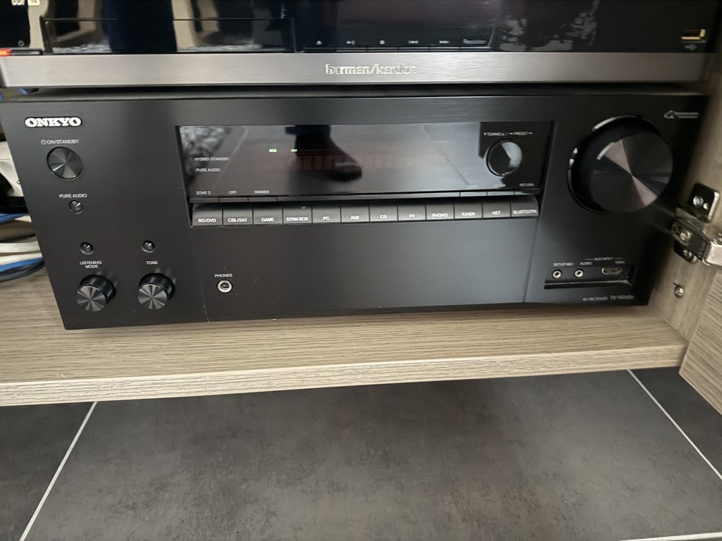 onkyo AV receiver TX-NR686 met JBL speakerset, Audio, Tv en Foto, 7.1-systeem, Gebruikt, 70 watt of meer, Overige spelers