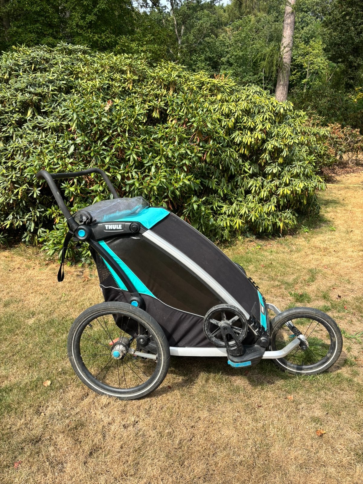 Thule Chariot Lite 2 – inclusief baby sling & joggerkit, Fietsen en Brommers, Ophalen, Gebruikt, Minder dan 20 kg, Vering