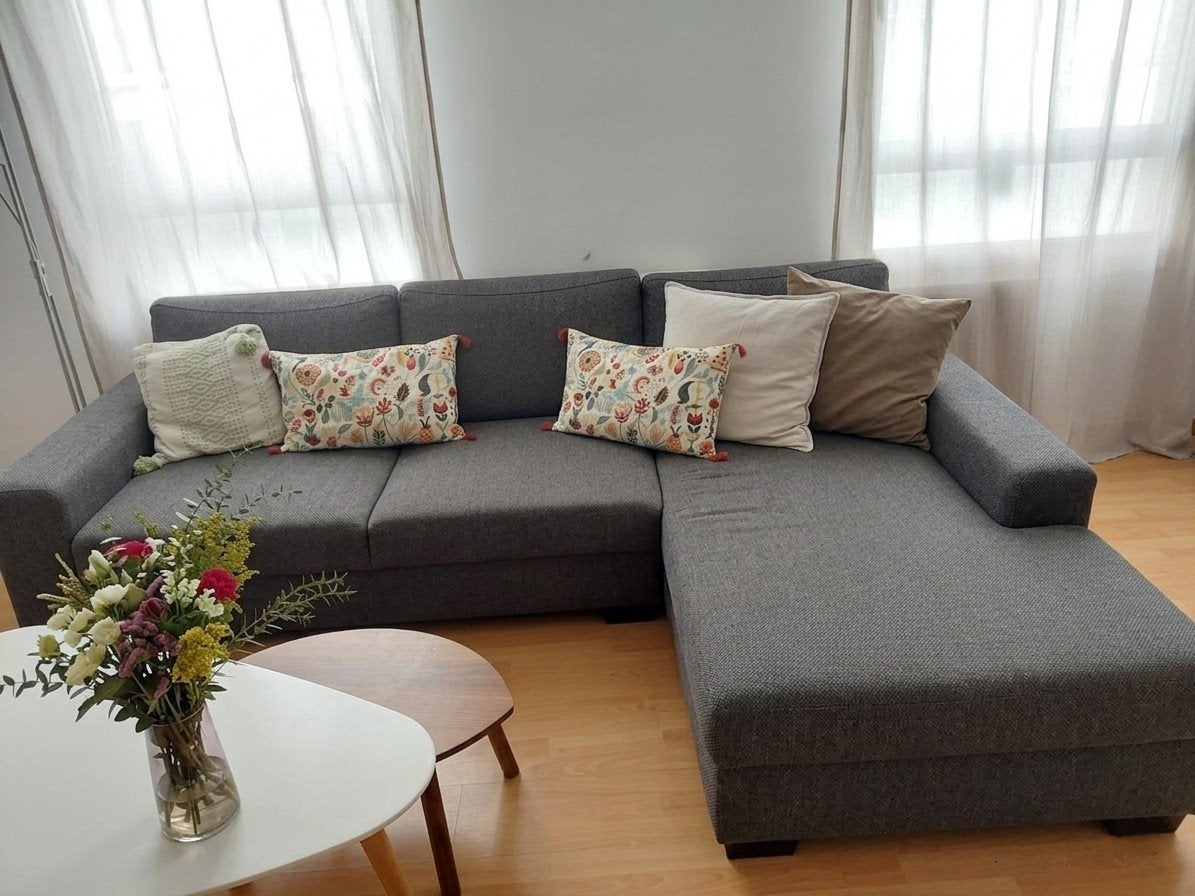 Prachtige IKEA SÖRVALLEN hoekzetel (grijs) – Perfecte staat, Ophalen, Zo goed als nieuw, Stof, Scandinavisch Modern