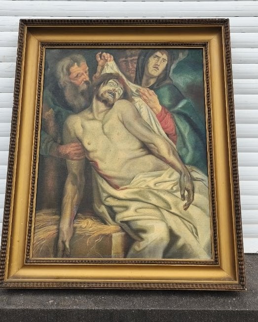 Huile sur toile la descendre de la croix, Enlèvement ou Envoi, Toile