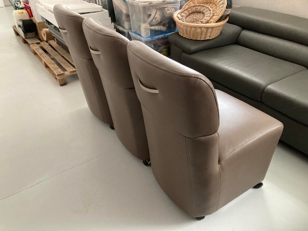 Lederen stoelen, Ophalen, Modern/ classic, Leer, Zo goed als nieuw