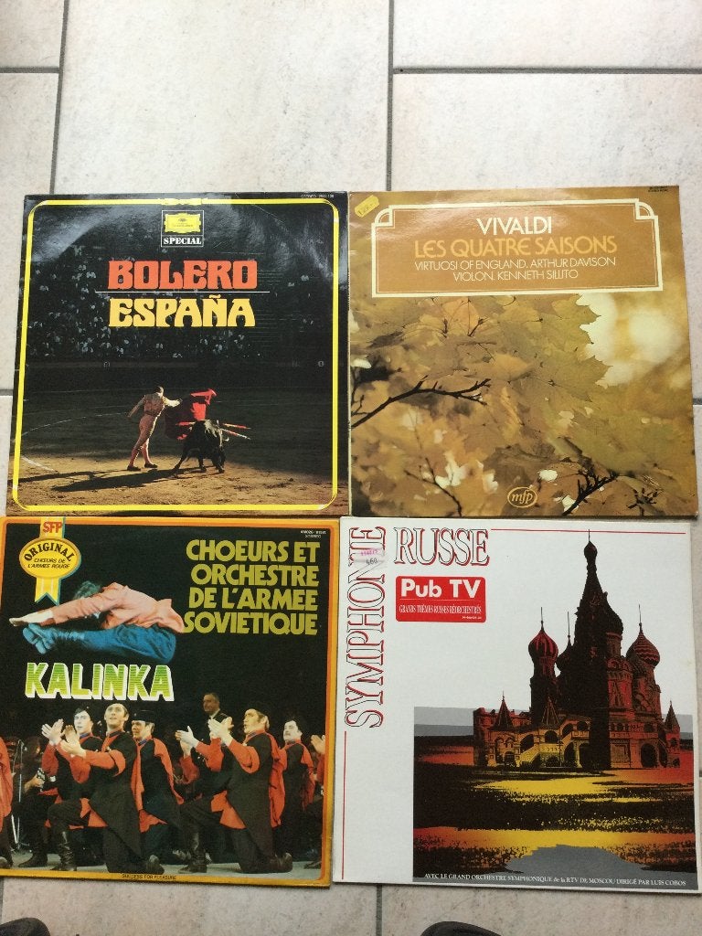 33 TOURS:"KALINKA"SYMPHONIE RUSSE"VIVALDI"BOLERO, Antiquités & Art, Enlèvement ou Envoi