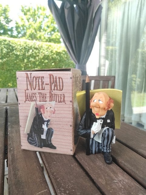 note-pad houder James the butler notitieblok post-its, Divers, Cahiers de notes, Enlèvement, Comme neuf