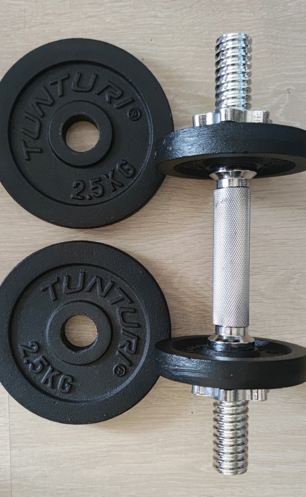 Gewicht nieuw dumbell gietijzer totaal 10kg halters, Sport en Fitness, Fitnessmaterialen, Ophalen, Halterschijven