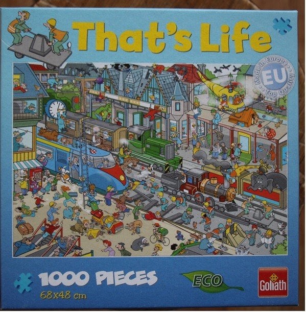 puzzel treinstation, Ophalen, 500 t/m 1500 stukjes, Gebruikt, Legpuzzel