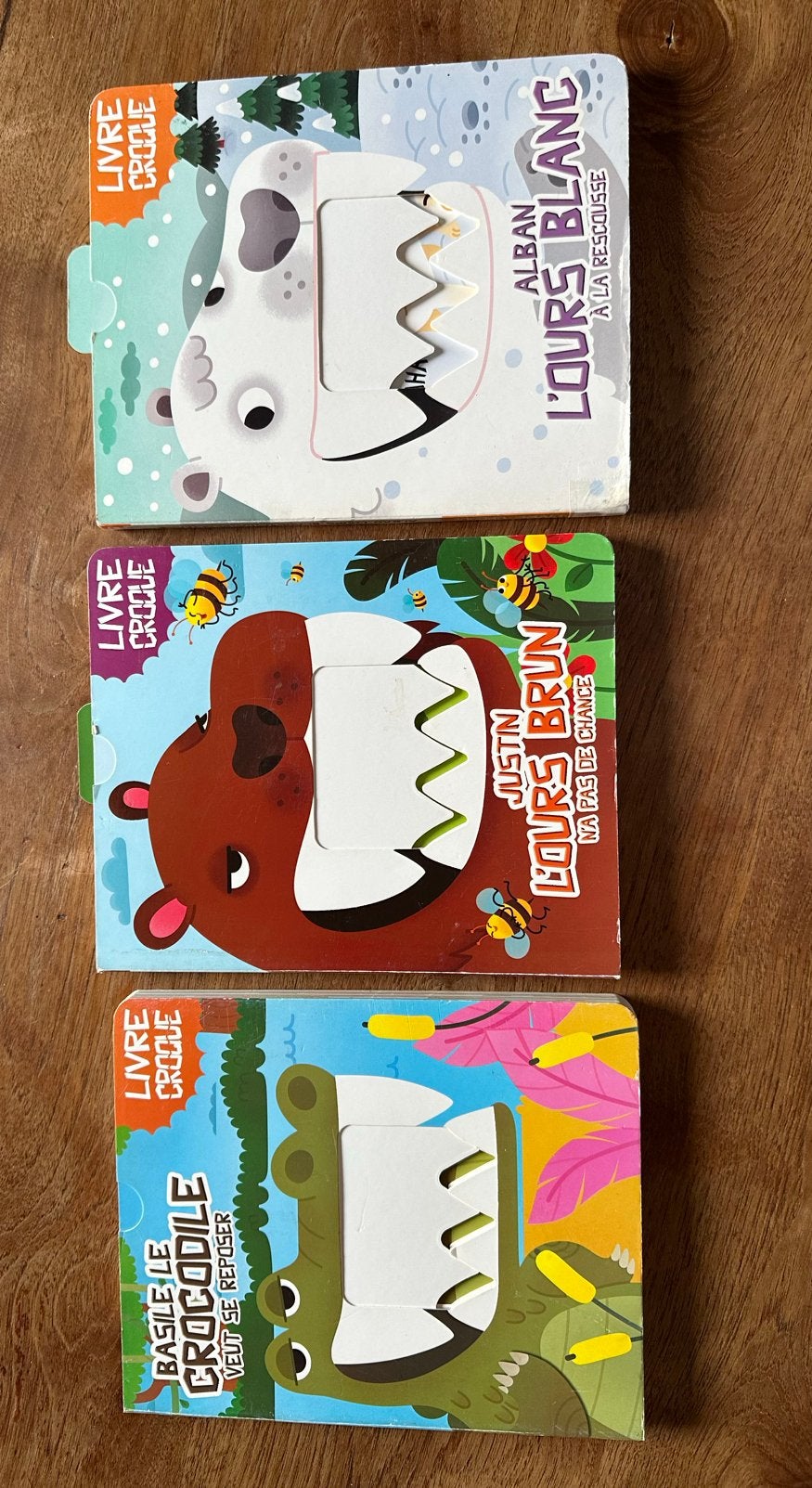 3 livres Croque ours et crocodile, Enlèvement ou Envoi, Comme neuf