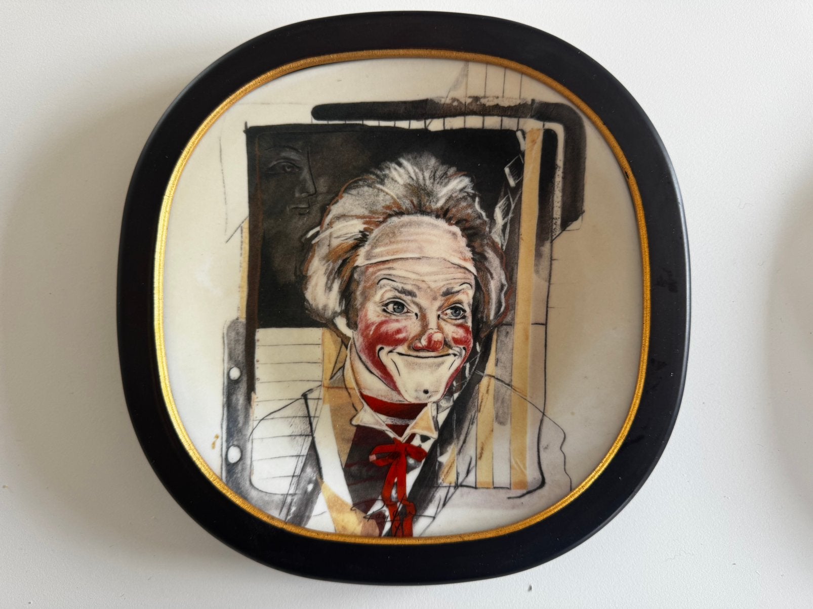 Assiette Porcelaine Collection Rolf Knie Selbstporträt 1995, Collections, Enlèvement ou Envoi, Porcelaine