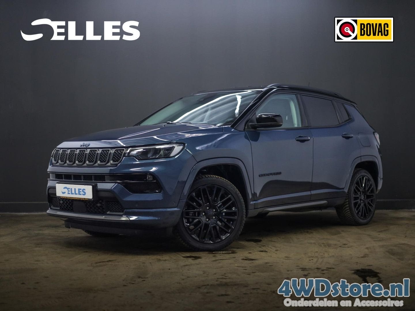 Jeep Compass 4xe 240 Plug-in Hybrid Electric S | 360 Camera, Auto's, Jeep, Automaat, Zwart, Blauw, 41 g/km