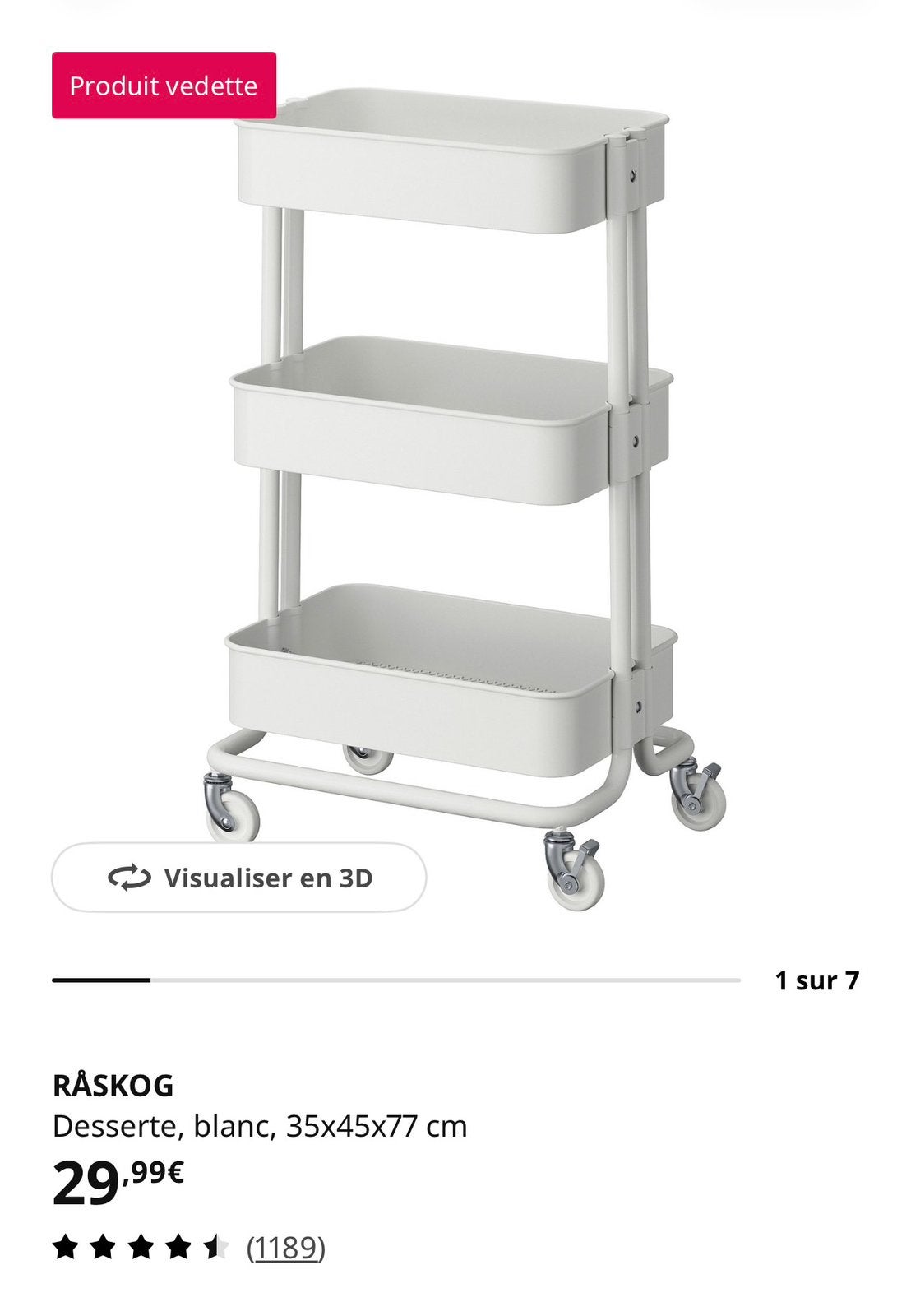 IKEA karretje, Ophalen, Gebruikt