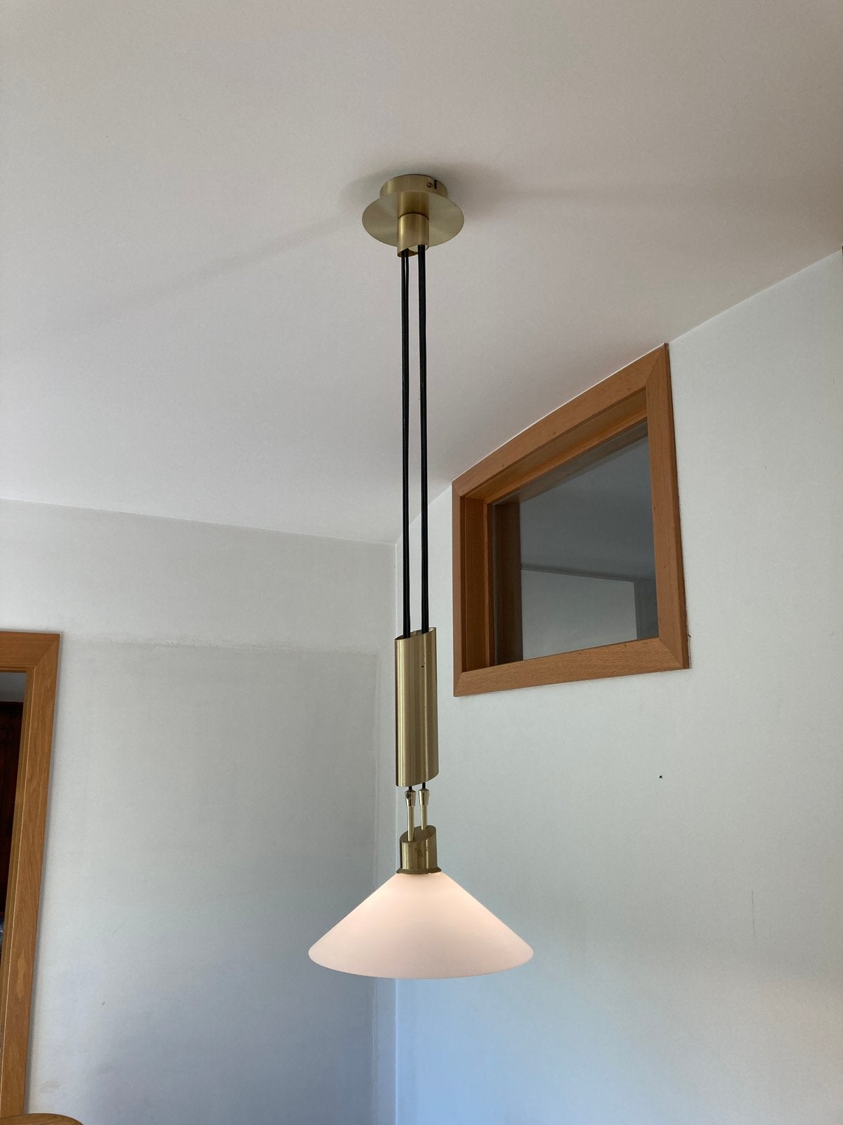 Lustre en laiton / Deckenlampe aus Messing, Maison & Meubles, Enlèvement, Comme neuf