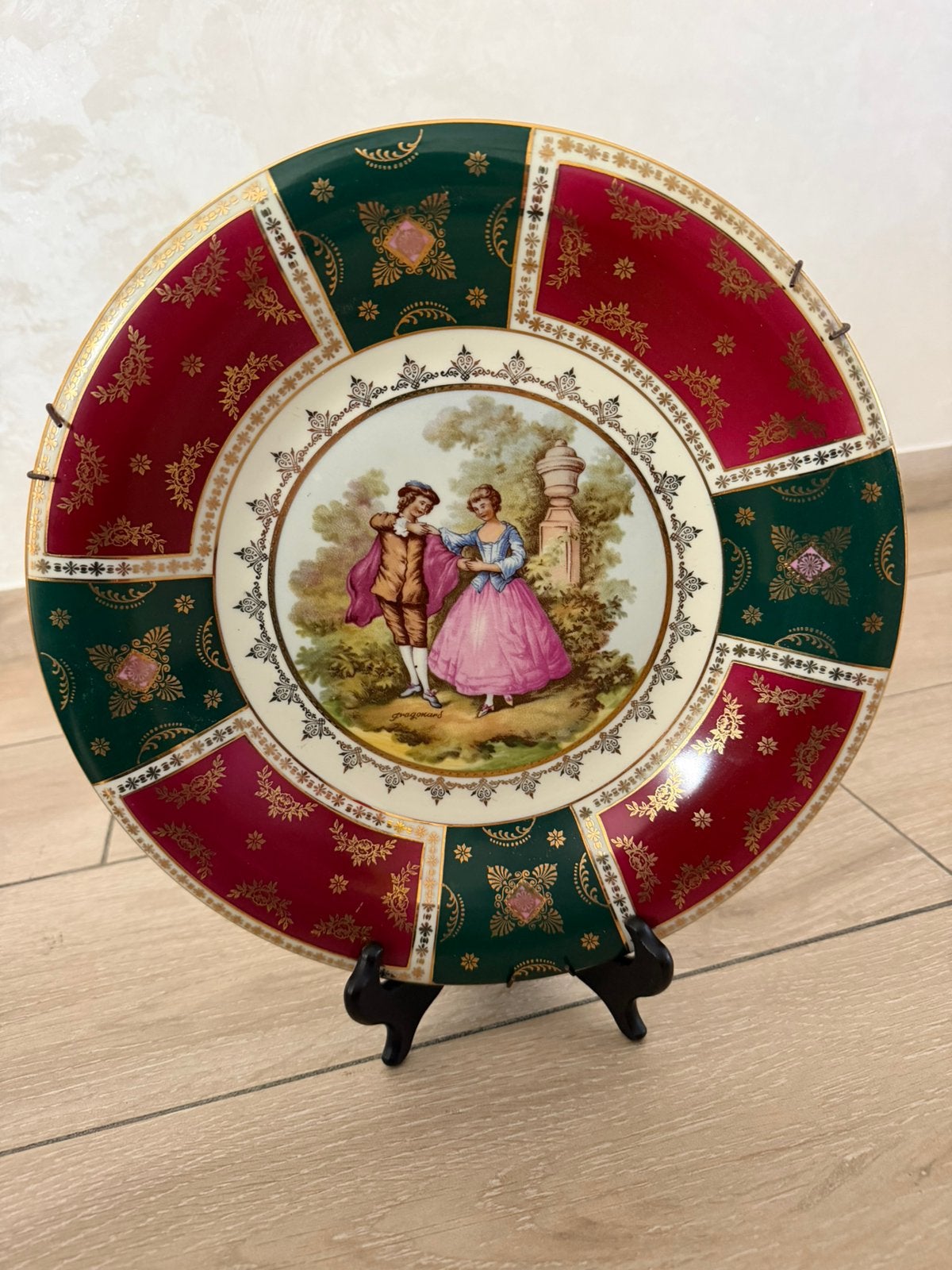 assiette décorative vintage en porcelaine, Enlèvement ou Envoi
