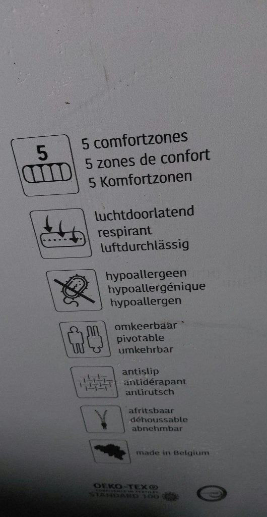 5 laags Matrassen merk rebel, Ophalen, 90 cm, Nieuw, Matras