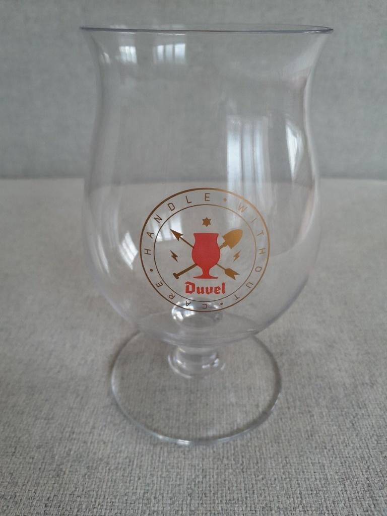 Handle Without Care Duvel Tritan kunststof glas, Verzamelen, Ophalen of Verzenden, Gebruikt, Glas of Glazen, Duvel