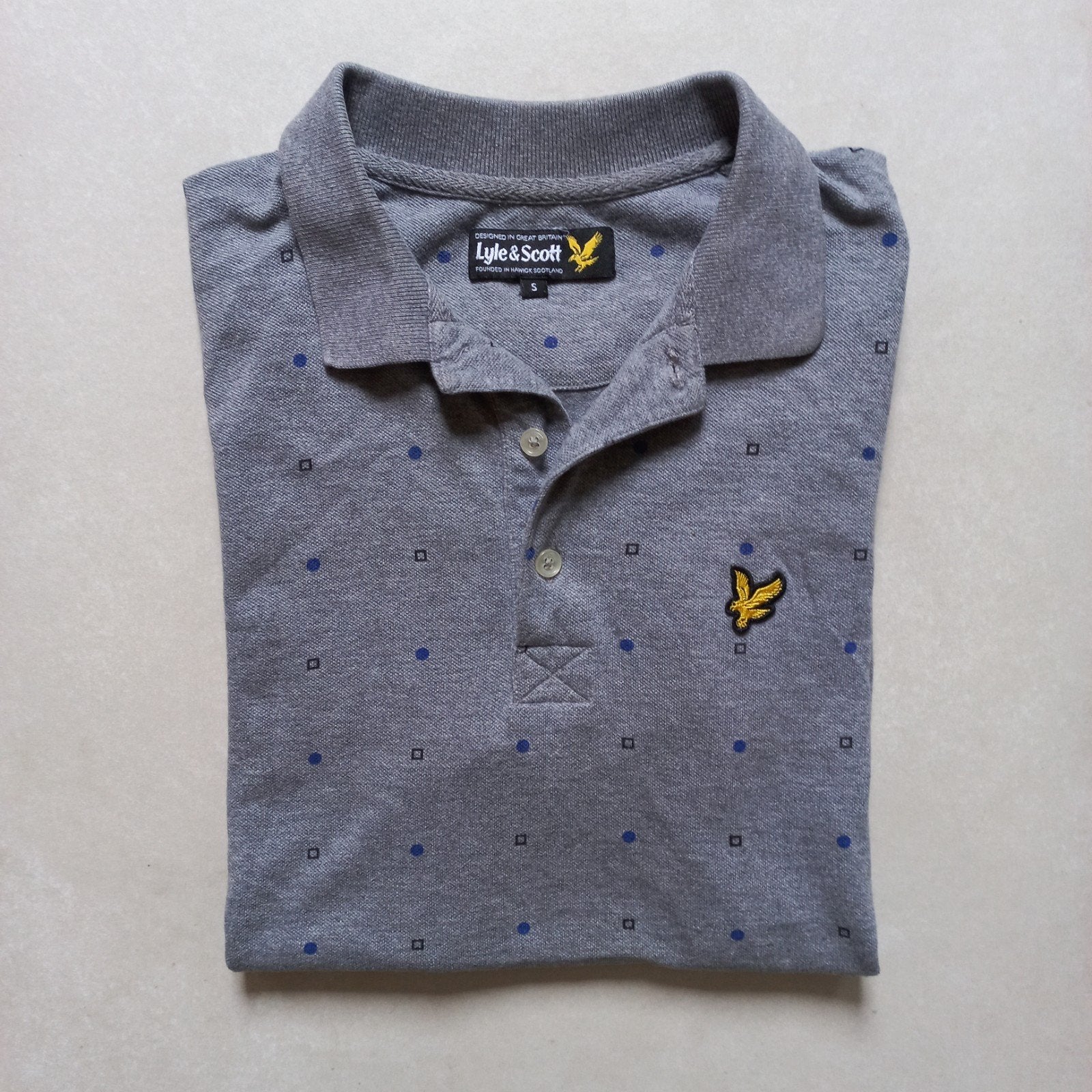 Stijlvolle grijze polo Lyle & Scott maat S, Kleding | Heren, Polo's, Verzenden, Maat 46 (S) of kleiner, Grijs, Lyle & Scott
