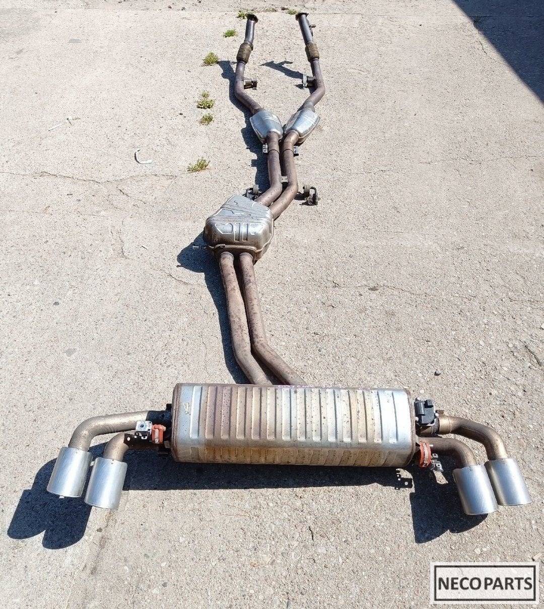PORSCHE CAYENNE 9Y 9Y0 UITLAAT UITLAATSYSTEEM ORIGINEEL, Arrière, -, Porsche, Haillon arrière